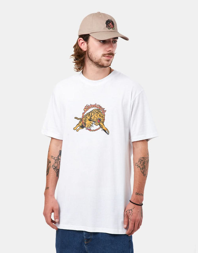 Santa Cruz Salba Tiger Camiseta con parte delantera simplificada - Blanco