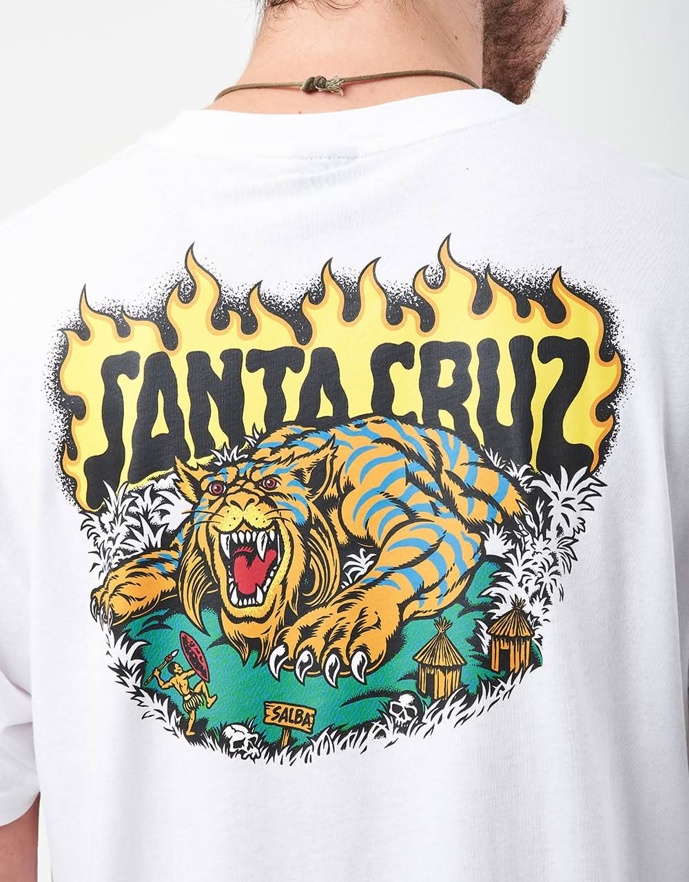 Santa Cruz Salba Tiger Redux T-Shirt - White