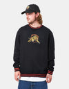 Sweat-shirt Santa Cruz Salba Tiger Simplifed Front - Noir