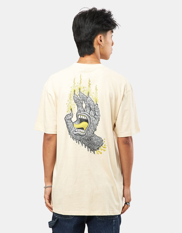 Santa Cruz Pace Ritual Hand T-Shirt - Sand