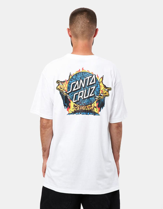 T-Shirt Santa Cruz Knox Firepit Dot - Blanc