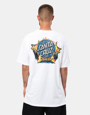 T-shirt Santa Cruz Knox Firepit Dot - bianca