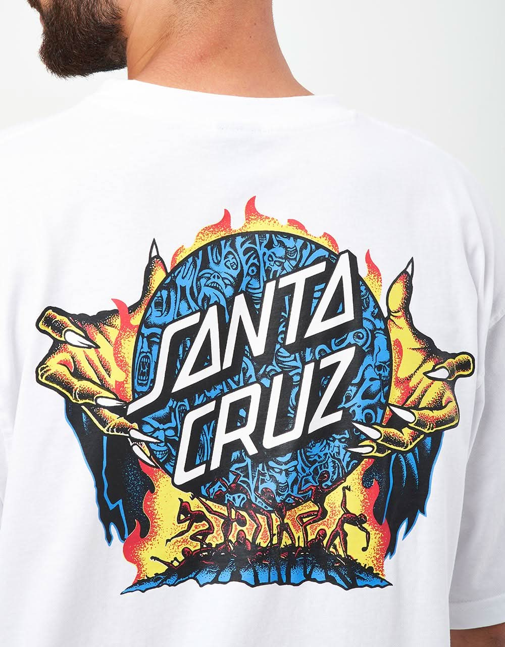 T-Shirt Santa Cruz Knox Firepit Dot - Blanc