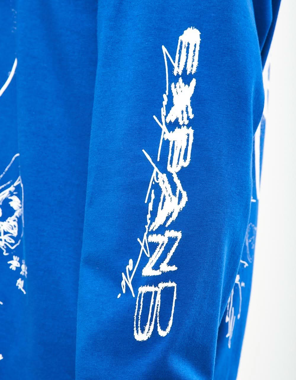 Last Resort AB x Julian Smith Expando L/S T-Shirt - Klein Blue/White