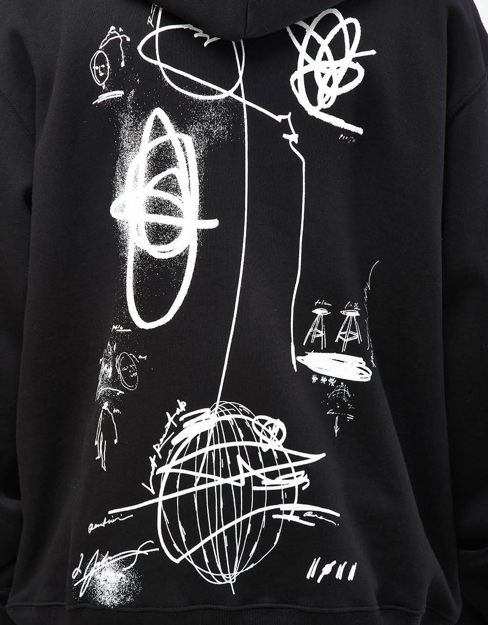 Sudadera con capucha Last Resort x Julian Smith Expando - Negro/Blanco