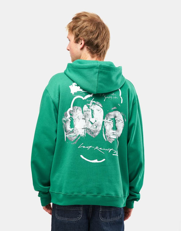 Sudadera con capucha Last Resort x Julian Smith Heads - Verde Kelly/Blanco