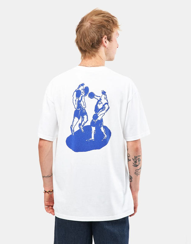 T-Shirt Boxer Last Resort x Julian Smith - Blanc/Bleu Sale