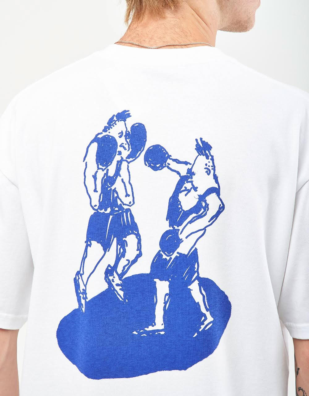 Last Resort AB x Julian Smith Boxers T-Shirt - White/Dirty Blue