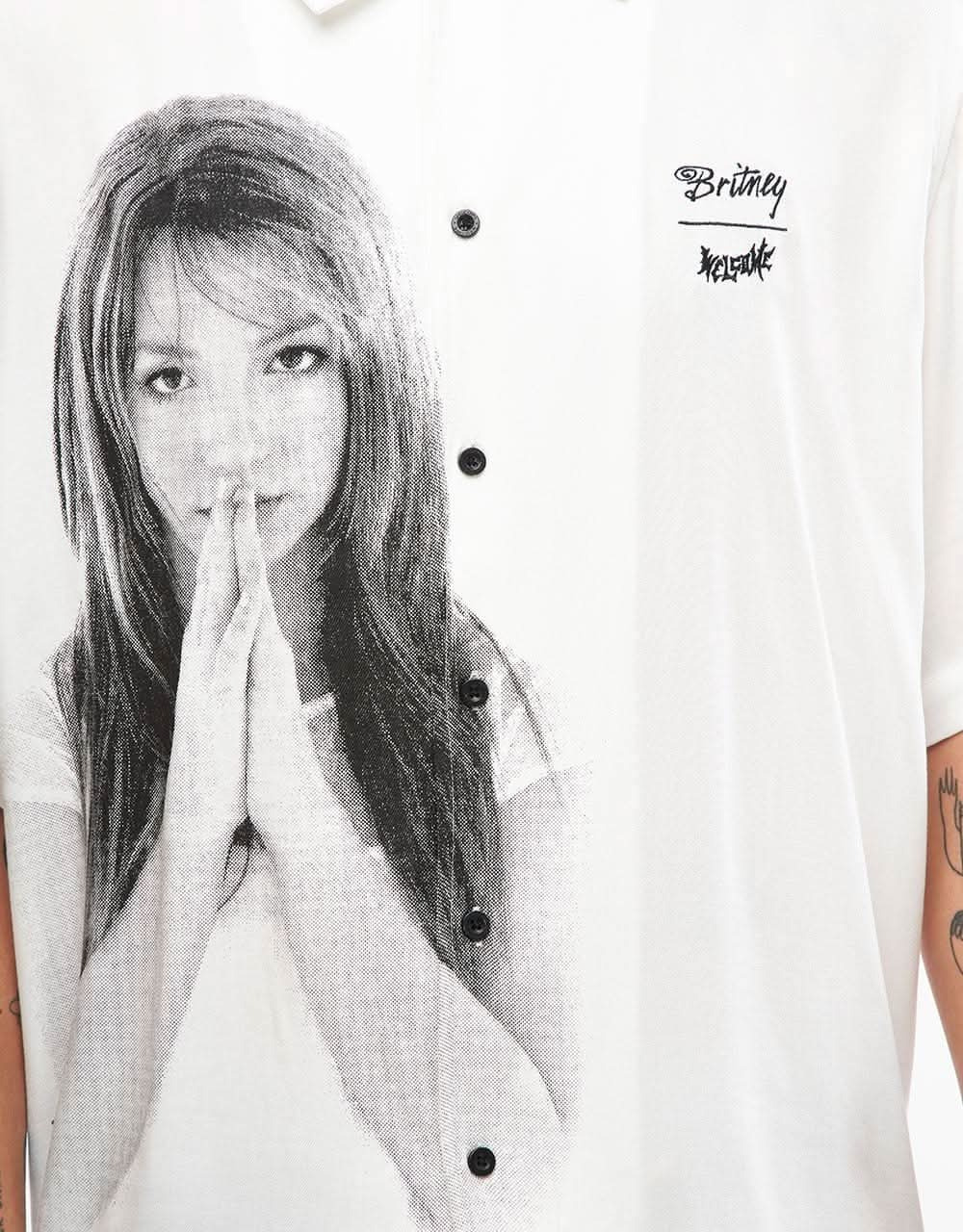 Welcome x Britney Spears Rayon Photo S/S Shirt - White