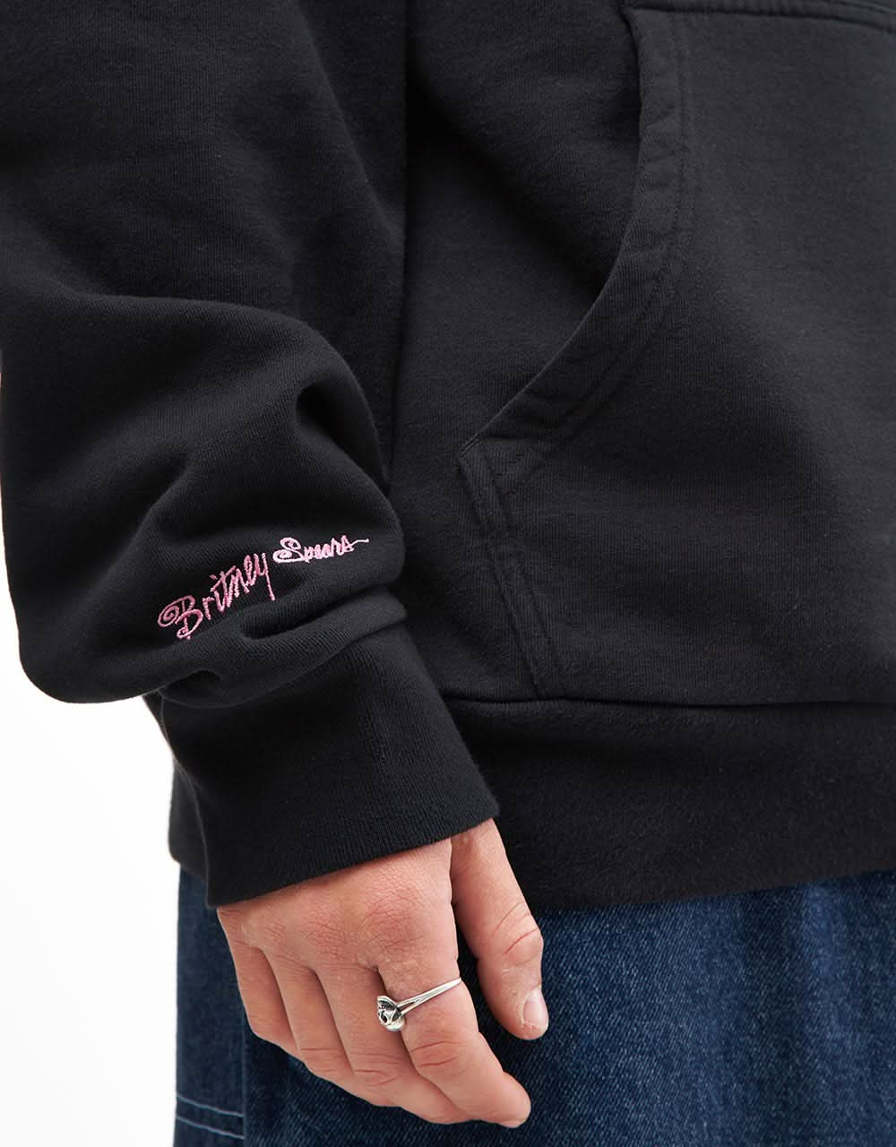 Welcome x Britney Spears Believe Pigment-Dyed Pullover Hoodie - Black