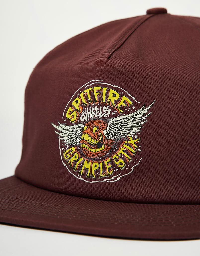 Spitfire x Grimple Stix Flying Grimple Snapback Cap - Maroon