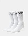 Vans Classic Crew 3 Pack Socks - White