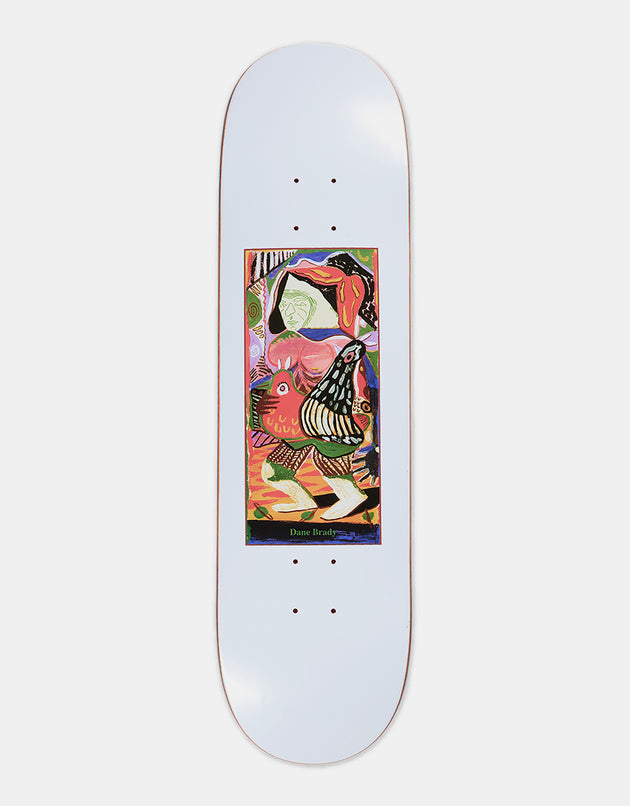 Polar Brady Pigeons Skateboard Deck - White