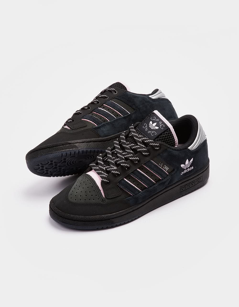 adidas x Lil Dre Centennial 85 Lo ADV Skate Shoes - Core Black/Clear Pink/Core Black