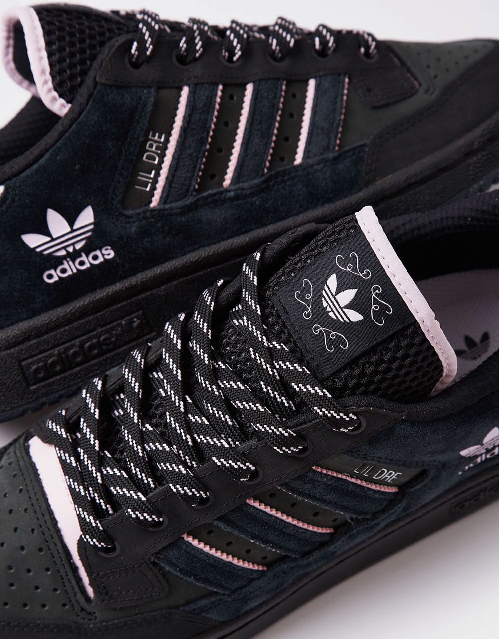 adidas x Lil Dre Centennial 85 Lo ADV Skate Shoes - Core Black/Clear Pink/Core Black