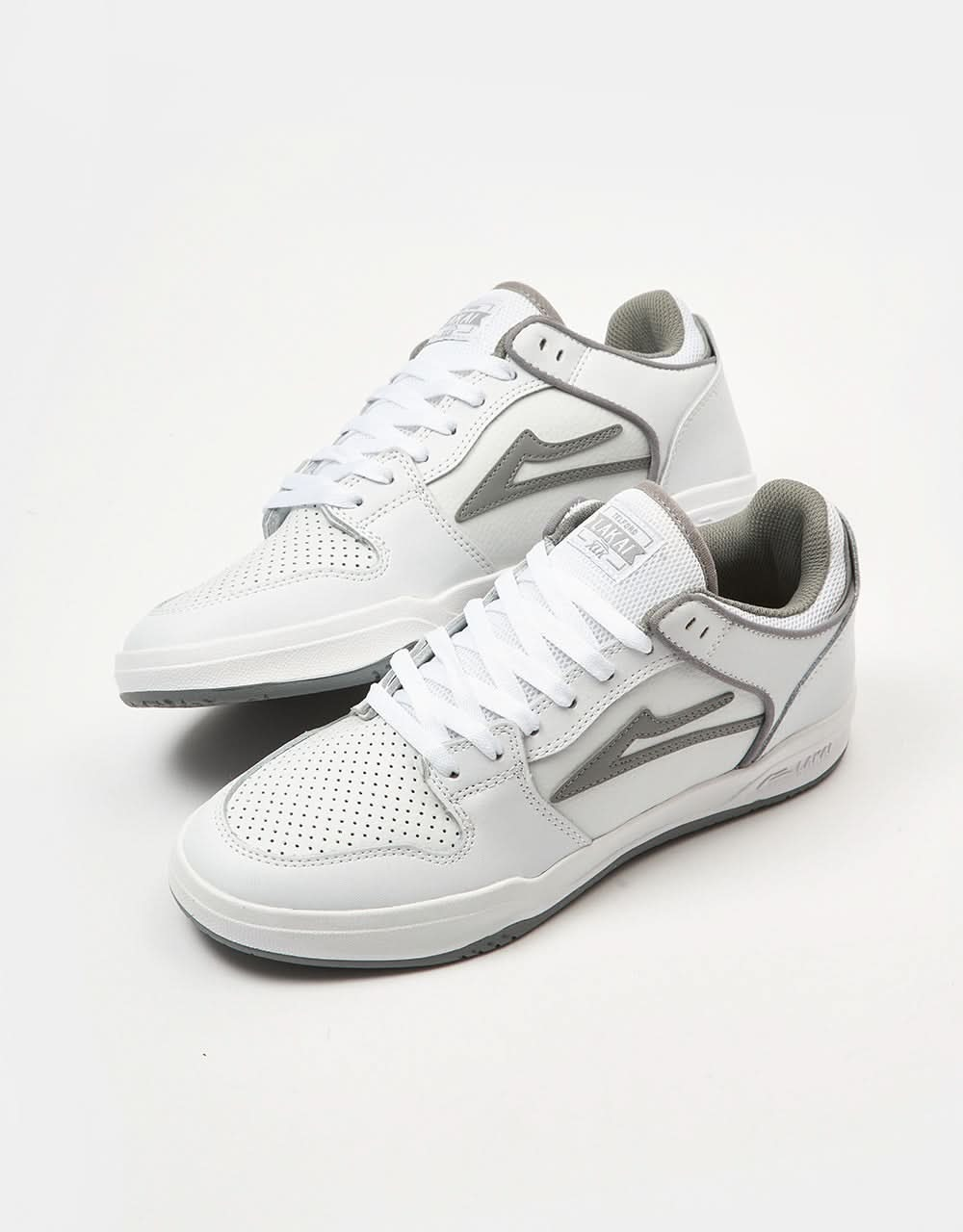 Chaussures de skate Lakai Telford - Cuir blanc