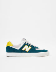 Chaussures de skate New Balance Numeric 574 Vulc - Épicéa/Blanc