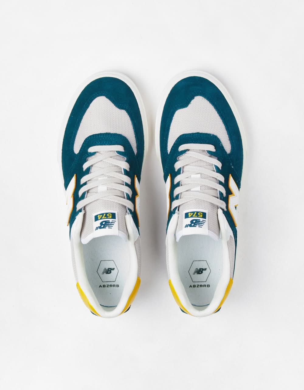 New Balance Numeric 574 Vulc Skate Shoes - Spruce/White