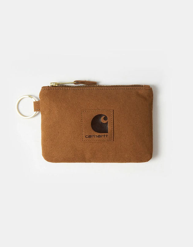 Carhartt WIP Suede Zip Wallet - Hamilton Brown