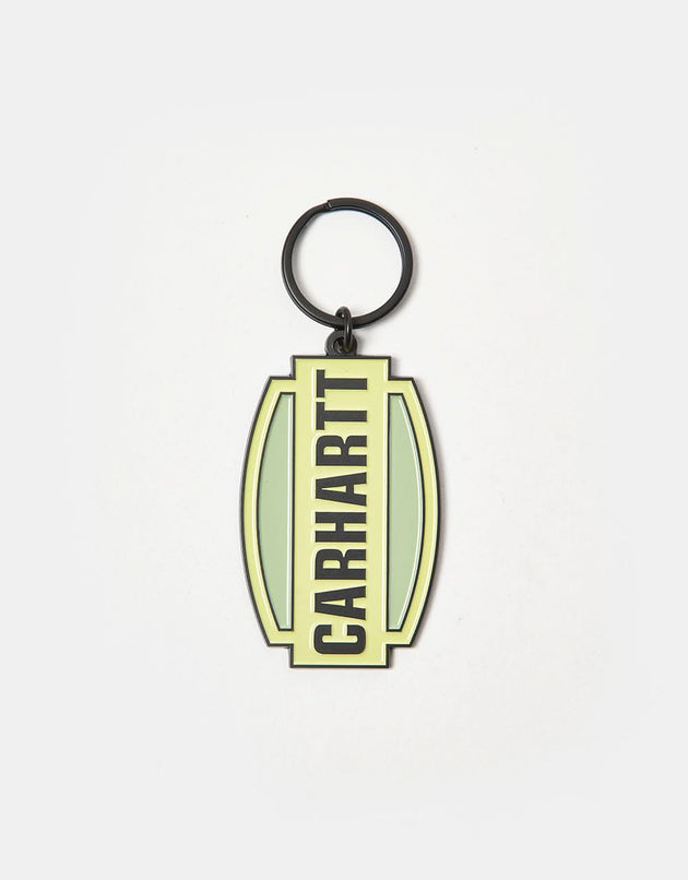 Carhartt WIP Press Script Keychain - Arctic Lime