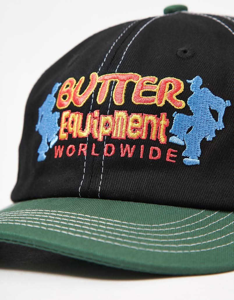 Butter Goods Breaker 6 Panel Cap - Black/Forest