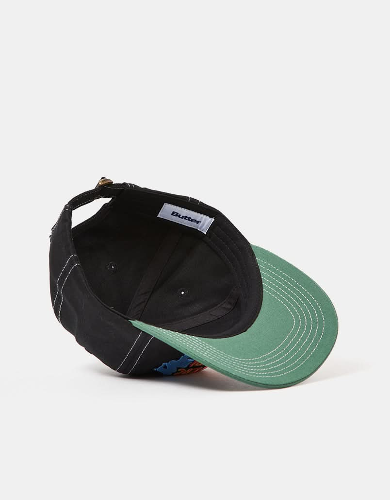 Butter Goods Breaker 6 Panel Cap - Black/Forest