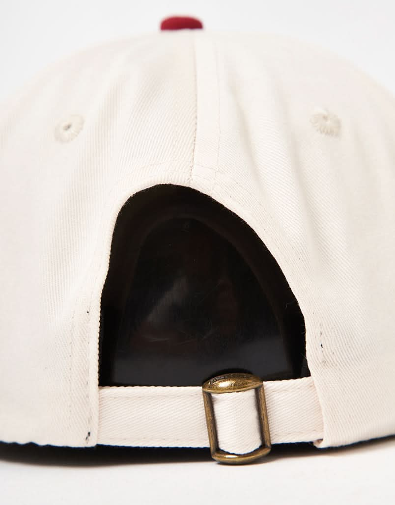 Butter Goods Jack Hammer 6 Panel Cap - Natural/Maroon