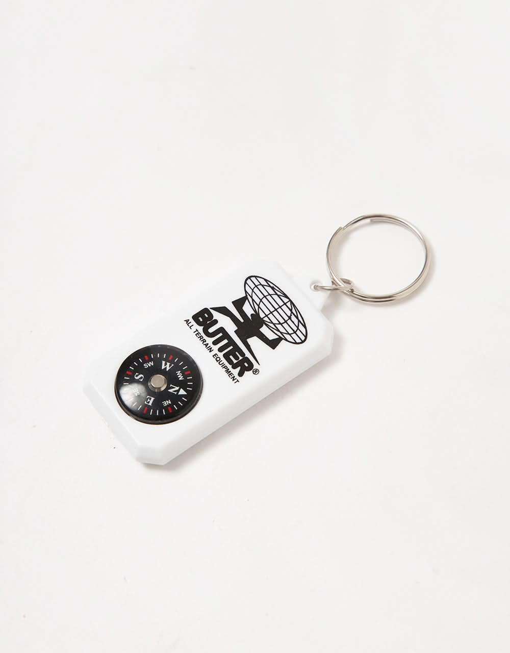 Butter Goods Terrain Compass Key Chain - White