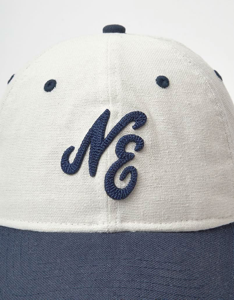 New Era 9Twenty® Linen Script Cap - White/Light Navy