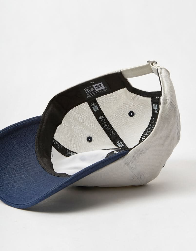 New Era 9Twenty® Linen Script Cap - White/Light Navy