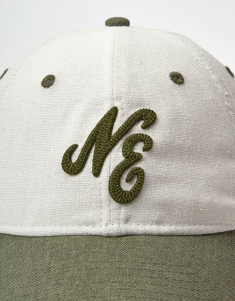 New Era 9Twenty® Linen Script Cap - White/Olive