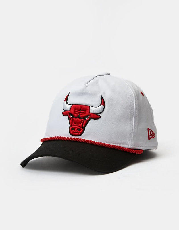 Casquette de golfeur délavée NBA Chicago Bulls New Era - Blanc/Noir