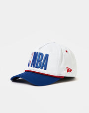 New Era NBA Logo Washed Golfer Cap - White/Royal