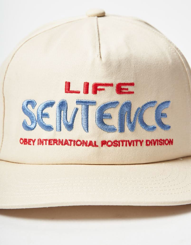 Gorra Snapback Obey Life Sentence - Sin blanquear