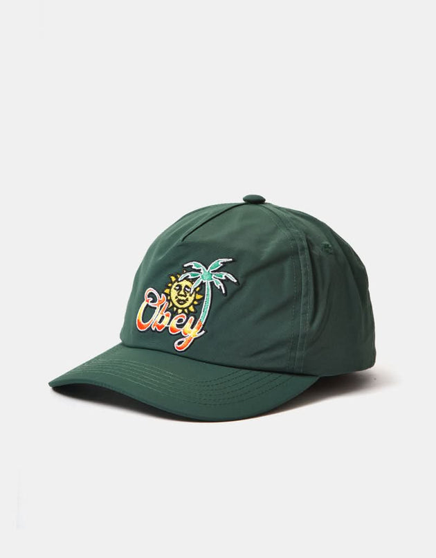 Gorra Snapback Obey Tropical Nylon - Cedro Oscuro