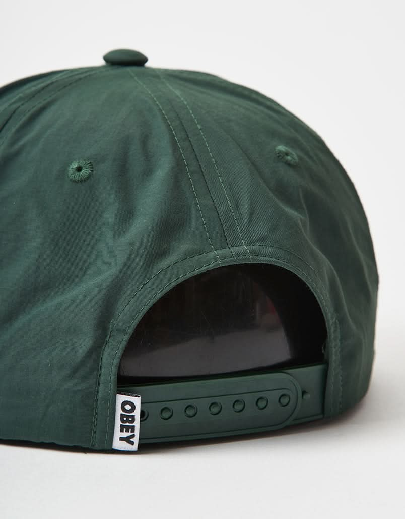 Obey Tropical Nylon Snapback Cap - Dark Cedar