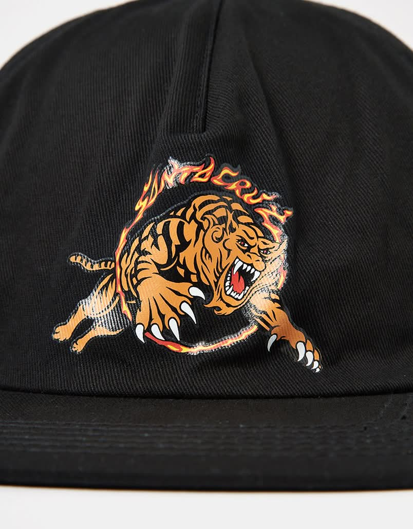 Santa Cruz Salba Tiger Simplified Snapback Cap - Black