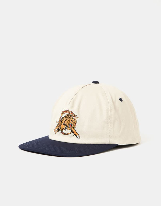 Cappellino snapback semplificato Santa Cruz Salba Tiger - naturale/blu scuro