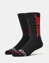 Santa Cruz Dungeon Strip Socks - Black