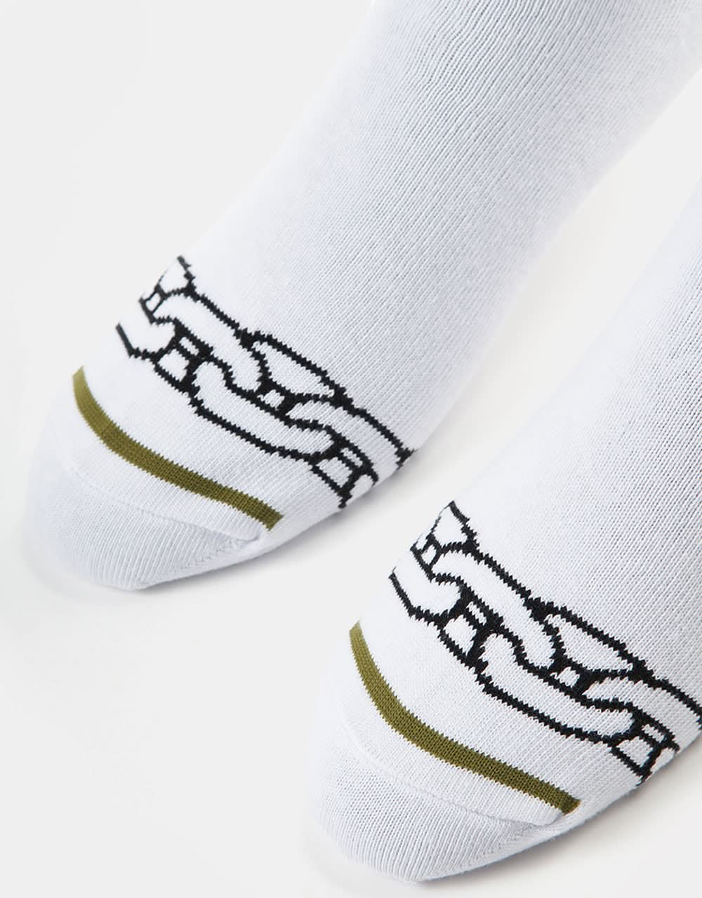 Chaussettes Santa Cruz Dungeon Strip - Blanc