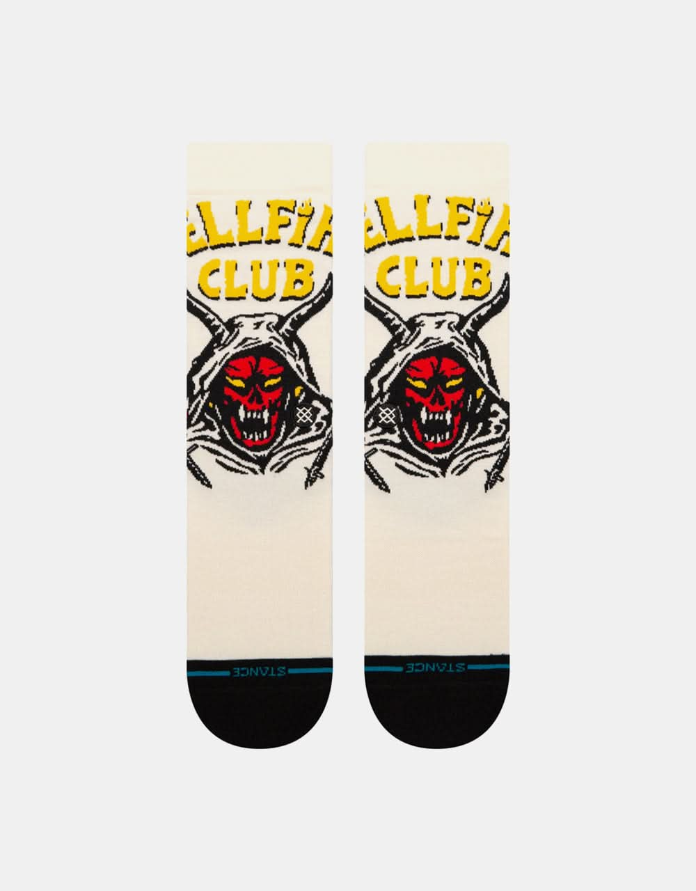 Stance x Stranger Things Hellfire Crew Socks - Vintage White