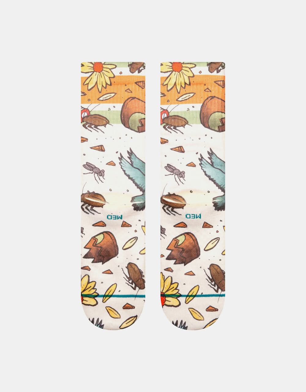 Stance x Todd Francis Trashed Crew Socks - Off White