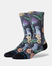 Calcetines Stance x Todd Francis Just Flocked Crew - Negro