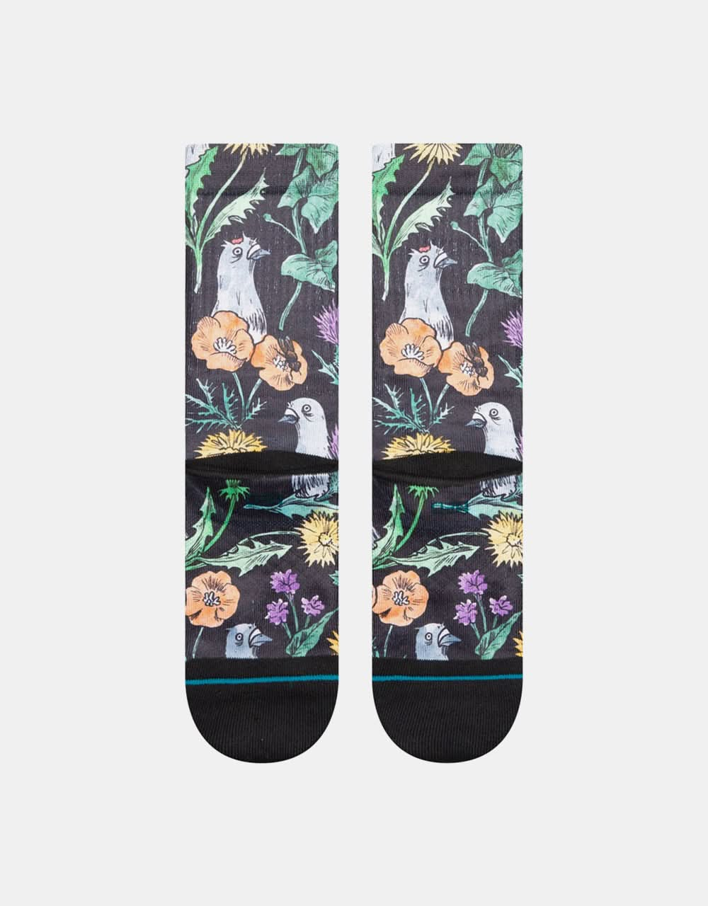 Stance x Todd Francis Just Flocked Crew Socks - Black