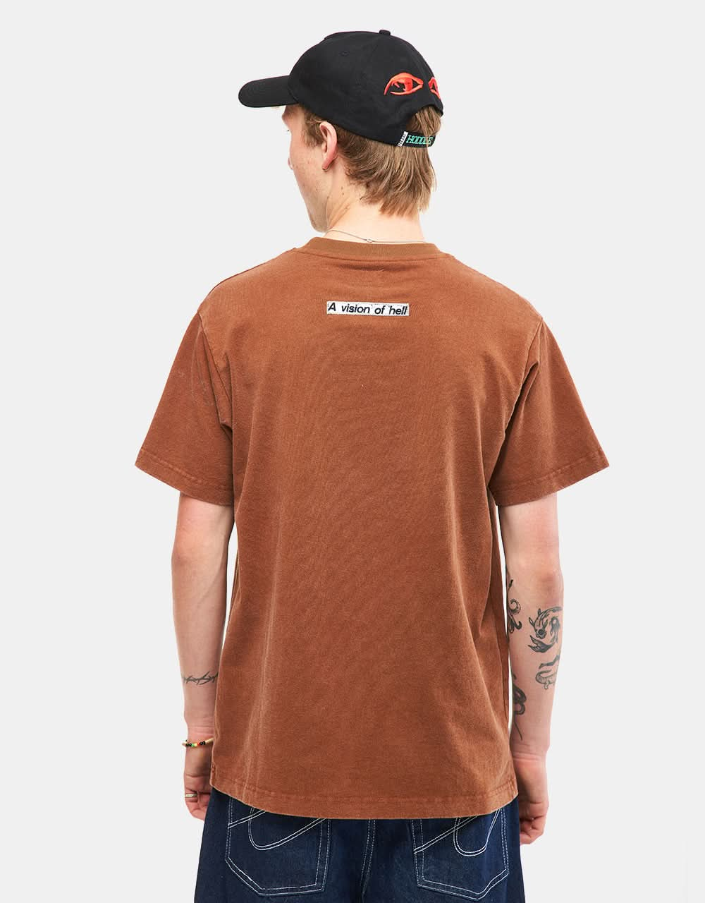 Hoddle Vision Logo T-Shirt - Brown/Green