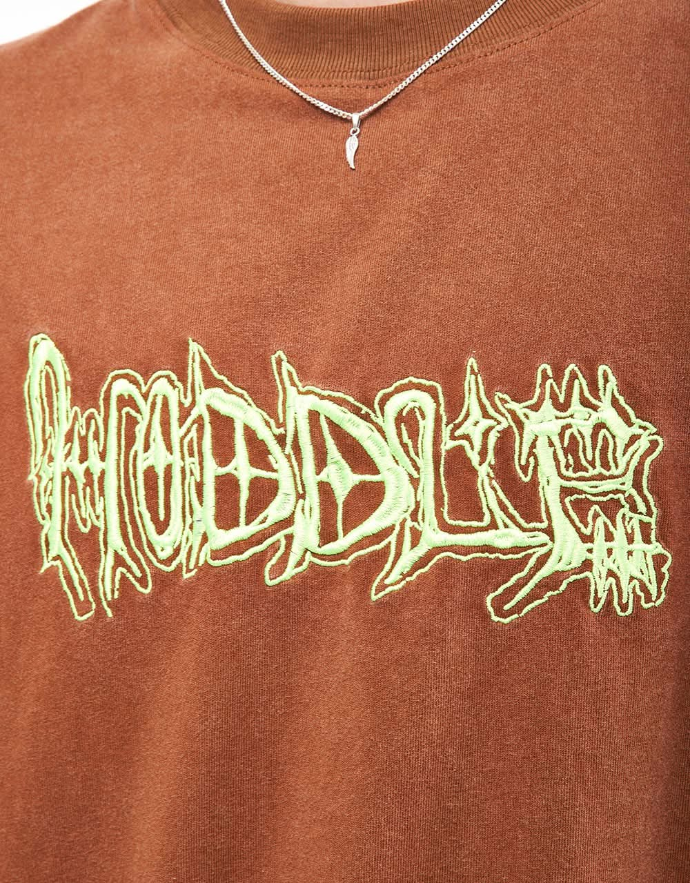 Hoddle Vision Logo T-Shirt - Brown/Green