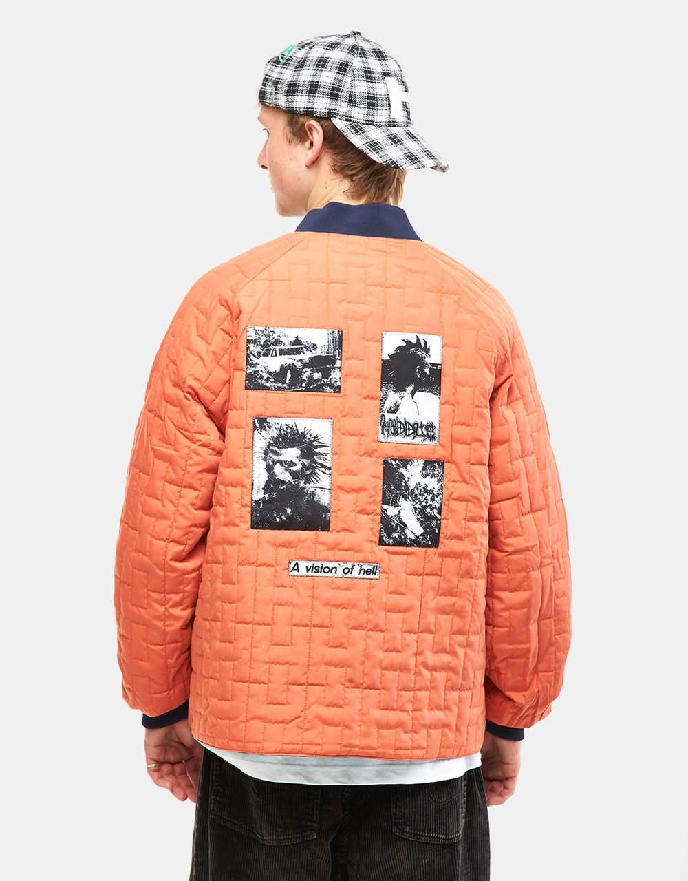 Hoddle M1 Reversible Bomber Jacket - Navy/Safety Orange