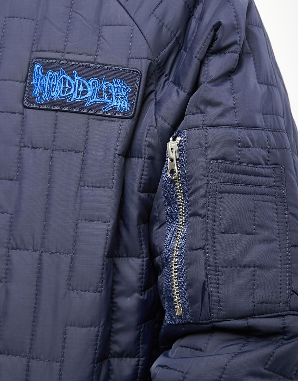 Hoddle M1 Reversible Bomber Jacket - Navy/Safety Orange