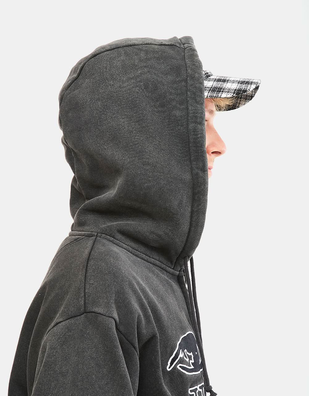 Hoddle Watcher Zip Hoodie - Over Dye/Black