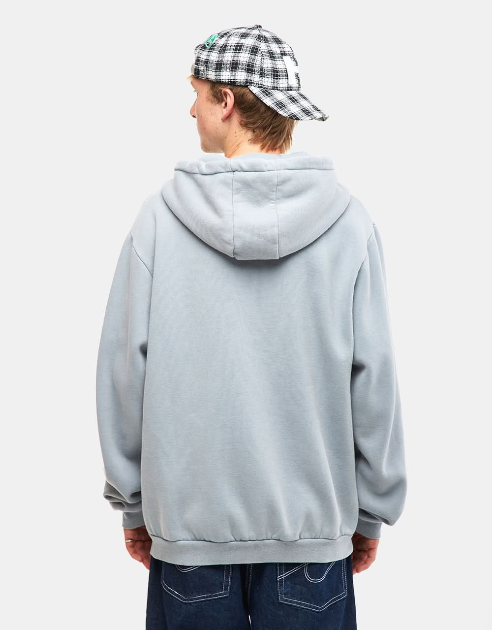 Hoddle Watcher Zip Hoodie - Over Dye/Baby Blue